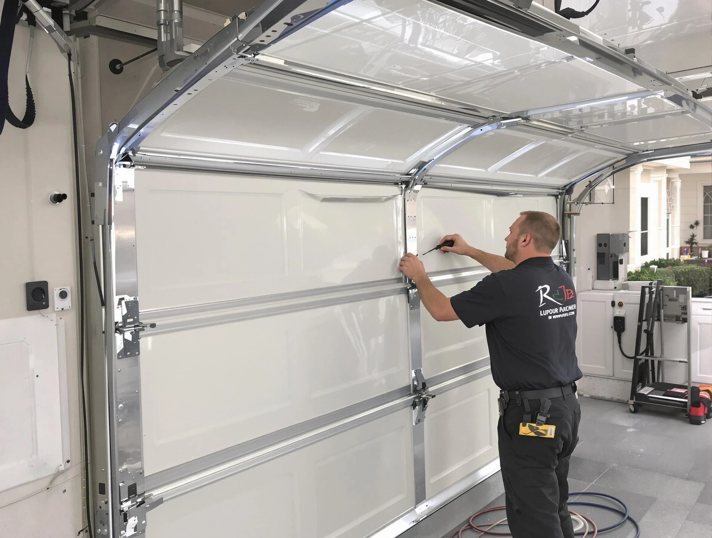 Fayetteville Garage Door Repair professional performing panel repair in Fayetteville