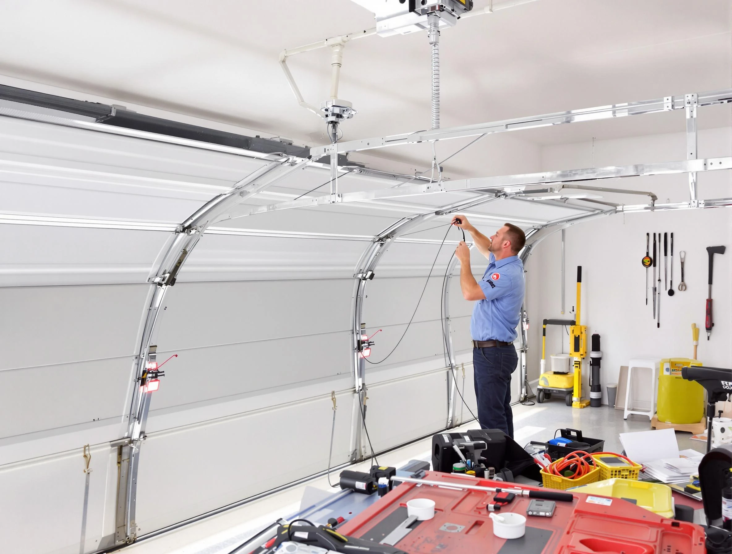 Garage door cable repair service by Fayetteville Garage Door Repair in Fayetteville