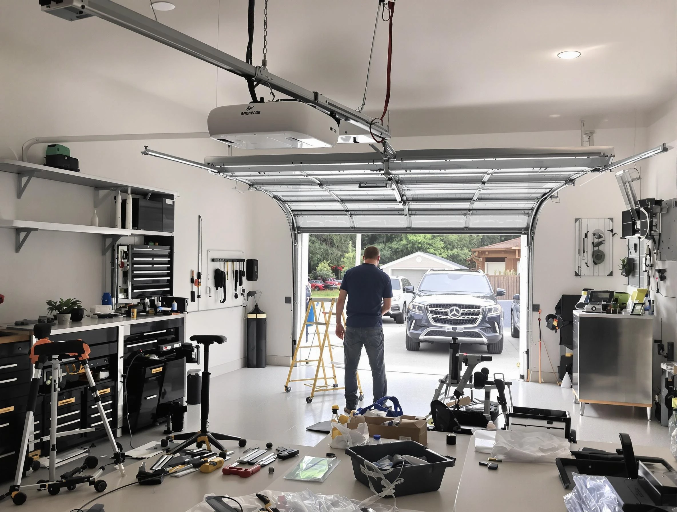 Garage door opener installation by Fayetteville Garage Door Repair in Fayetteville
